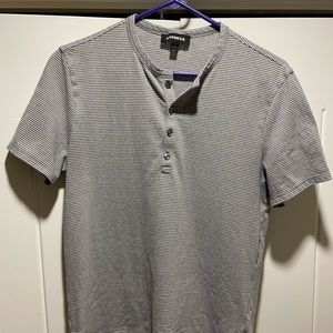 Express striped henley, men’s small